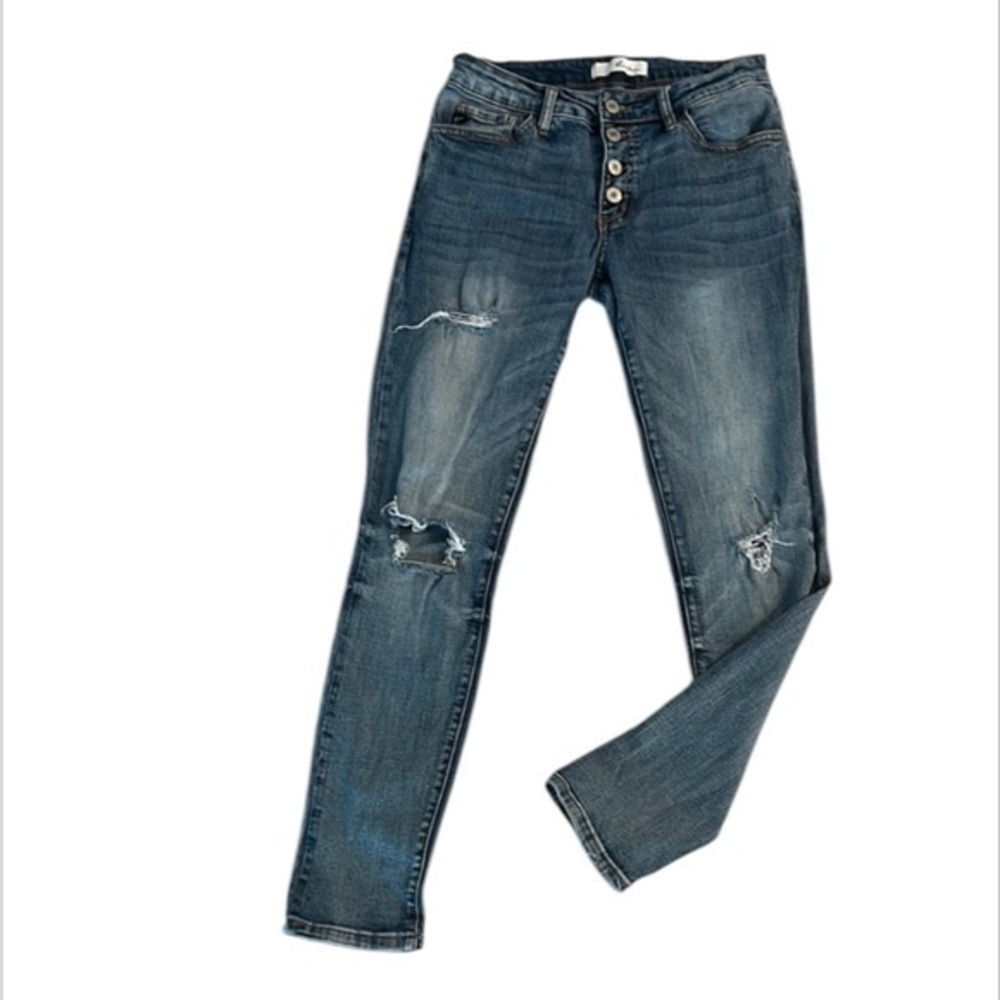 KanCan skinny fit jeans exposed button fly size 26